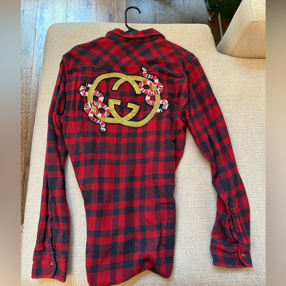 GG Sojara embroidered flannel button up